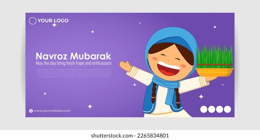 Vector illustration of Happy Nowruz Persian New Year greeting