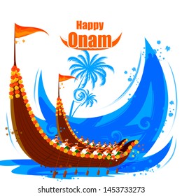 vector illustration of Happy Onam Big Shopping Sale Advertisement background for Festival of South India Kerala