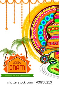 vector illustration of Happy Onam Big Shopping Sale Advertisement background