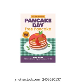 Vector illustration of Happy pancake day
