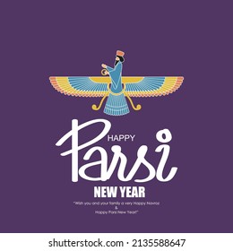 vector illustration for Happy Parsi new year, Navroj Mubarak