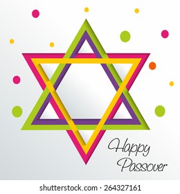 Vector illustration of Happy Passover.