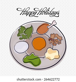 Vector illustration for Happy Passover.