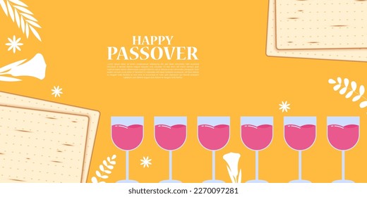 Vector illustration Happy Passover greeting