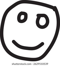 Vector illustration of happy people icon in doodle sketch style for concept design.