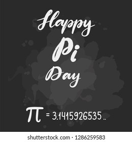 Vector illustration for Happy Pi Day. Celebrate Pi Day calligraphy. Mathematical constant. March 14th (3/14). Constant number Pi. Eps10