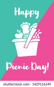 Vector Illustration of Happy Picnic Day. Graphic Design for Poster, Background, Art and More.