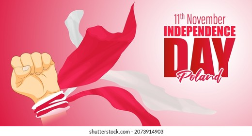 Vector illustration of happy Poland independence day