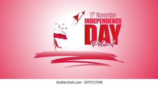 Vector illustration of happy Poland independence day