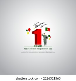 Vector illustration of happy Portgual independence day