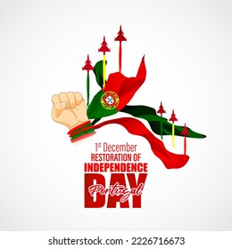 Vector illustration of happy Portgual independence day
