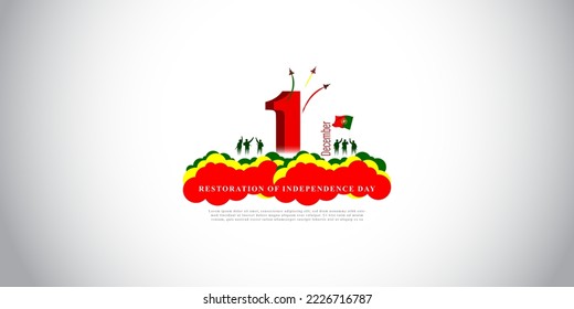 Vector illustration of happy Portgual independence day