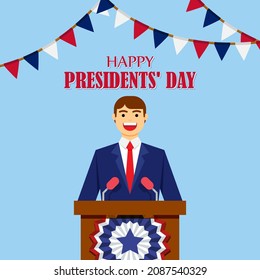 vector illustration for happy  president day