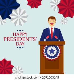 vector illustration for happy  president day