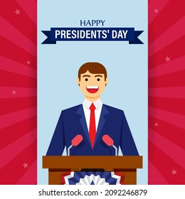vector illustration for happy  president day