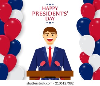 vector illustration for happy  president day