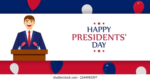 vector illustration for happy  president day