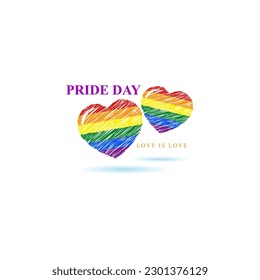 Vector illustration of Happy Pride Month social media story feed set mockup template