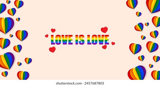 Vektorillustration von Happy Pride Month Social Media Feed Vorlage