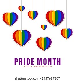 Ilustración vectorial de la Plantilla de noticias de Happy Pride Month en las redes sociales