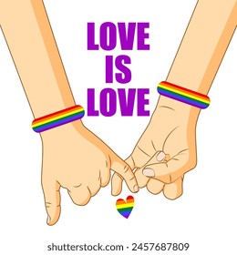 Vector illustration of Happy Pride Month social media feed template