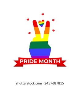 Ilustración vectorial de la Plantilla de noticias de Happy Pride Month en las redes sociales