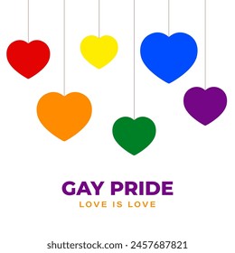 Vector illustration of Happy Pride Month social media feed template