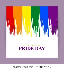 Ilustración vectorial de la Plantilla de noticias de Happy Pride Month en las redes sociales