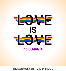 Vector illustration of Happy Pride Month social media template