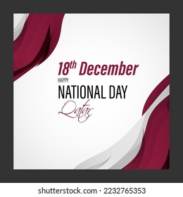 Vector illustration of happy Qatar national day