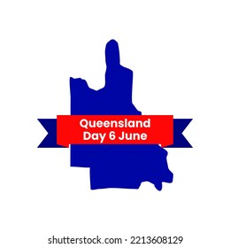 Vector illustration of Happy Queensland Day, queensland australia themed decorative element