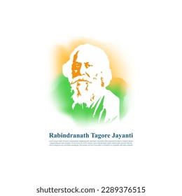 Vector illustration of Happy Rabindranath Tagore Jayanti social media story feed mockup template