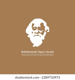 Vector illustration of Happy Rabindranath Tagore Jayanti social media story feed mockup template