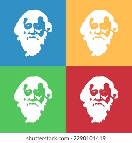 Vector illustration of Happy Rabindranath Tagore Jayanti social media story feed mockup template