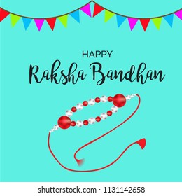 Vector illustration for Happy Raksha Bandhan with Beautiful background for Indian Festival celebration.