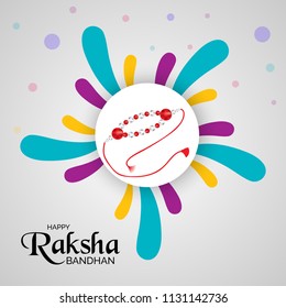 Vector illustration for Happy Raksha Bandhan with Beautiful background for Indian Festival celebration.