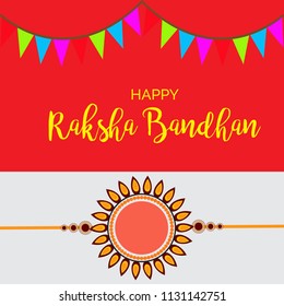 Vector illustration for Happy Raksha Bandhan with Beautiful background for Indian Festival celebration.