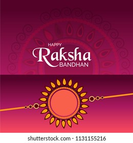 Vector illustration for Happy Raksha Bandhan with Beautiful background for Indian Festival celebration.