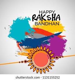 Vector illustration for Happy Raksha Bandhan with Beautiful background for Indian Festival celebration.