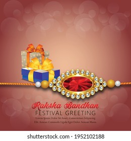 Vector illustration happy raksha bandhan greeting card