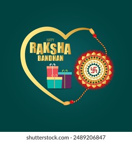 Vector illustration of Happy Raksha Bandhan social media feed template
