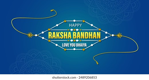 Vector illustration of Happy Raksha Bandhan social media feed template