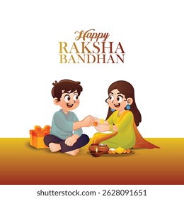 Vector illustration of happy raksha bandhan celebration background