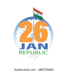 Vector illustration for Happy Republic Day of India celebration (26 January)