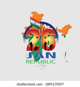 Vector illustration for Happy Republic Day of India celebration (26 January)