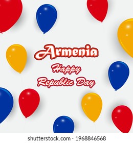 vector illustration for happy republic day -Armenia
