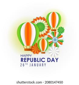 Vektorgrafik des Concept-Banners von Happy Republic Day,