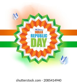 Vektorgrafik des Concept-Banners von Happy Republic Day,
