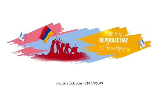 Vector illustration for Happy Republic day Armenia