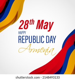 Ilustración de vectores para el Día de la República Feliz en Armenia